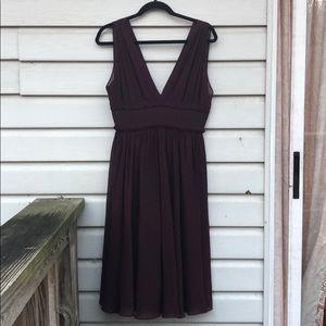 GUC Wine Silk Chiffon J. Crew party dress